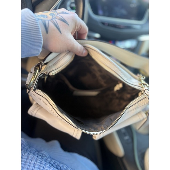 Coach White Double Turnlock Leather Shoulder Bag 65th Anniversary Vintage rare - Picture 7 of 9